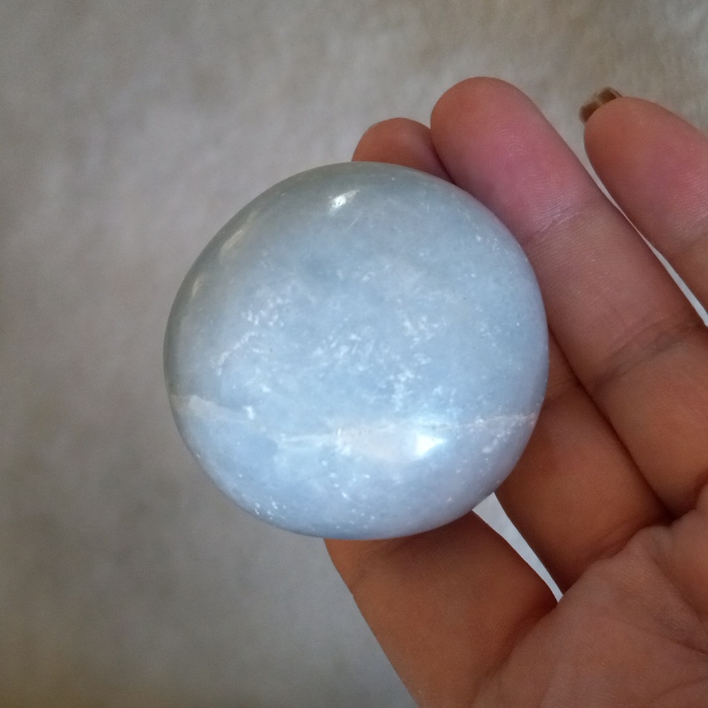 Celestite Palmstone Crystal